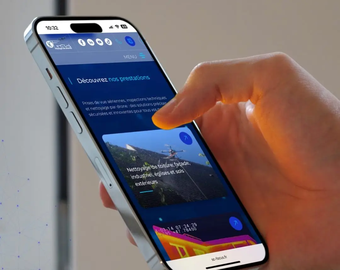 Be4 signe le site web de SC FOCUS, spécialiste du nettoyage technique et de l’inspection par drone, pour renforcer sa notoriété locale et son image pro.